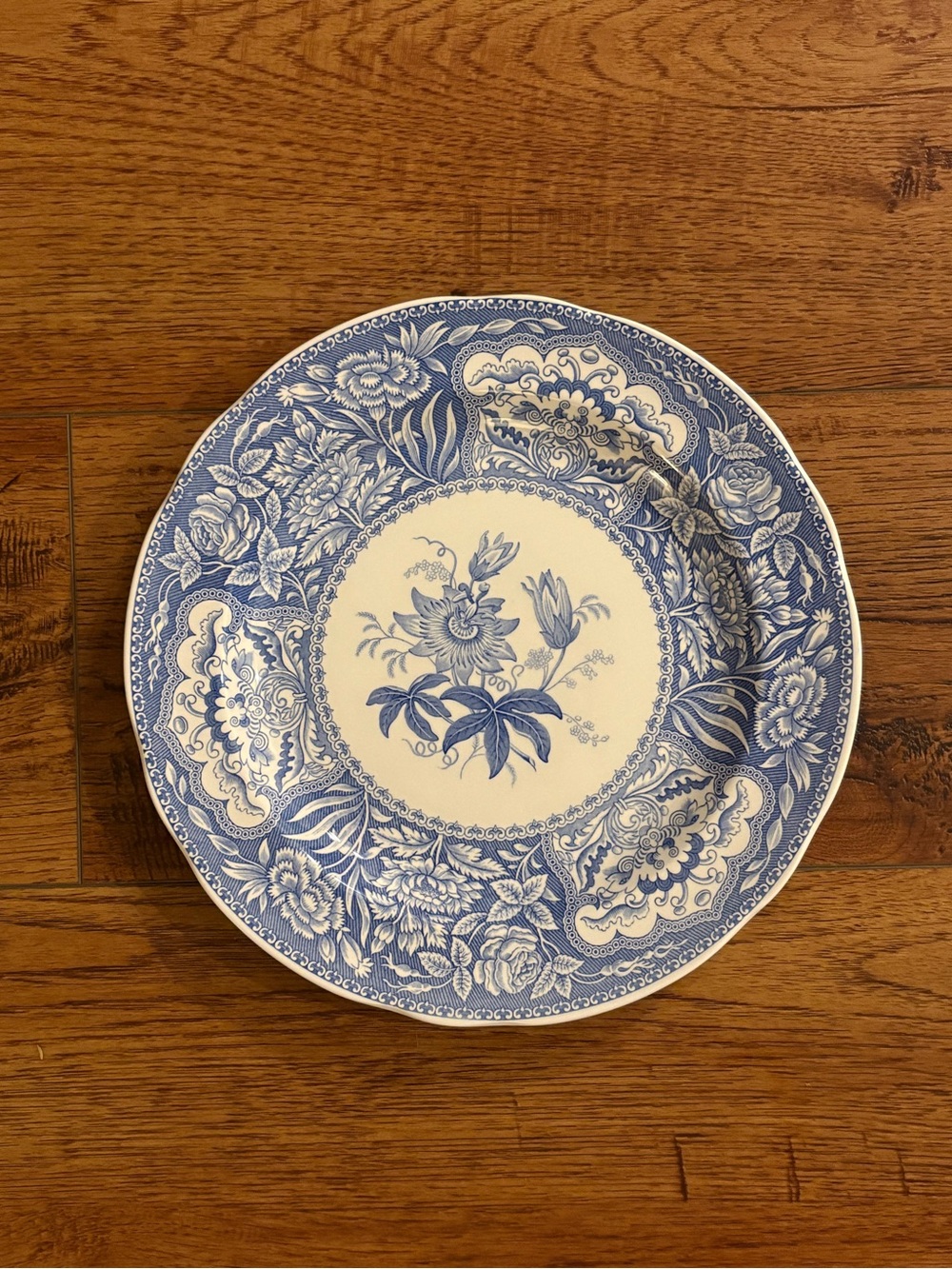 Spode Blue Room Floral Transferware Dinner Plate England 10.5”